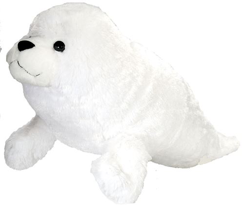 Wild Republic peluche phoque junior 76 cm en peluche blanche
