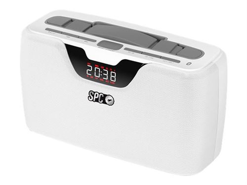 SPC Storm Boombox - Lecteur numérique - 20 Watt - blanc