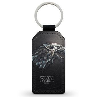 Porte-Clés Fifrelin Noir en Simili Cuir Game of Thrones Winter is Coming - 1