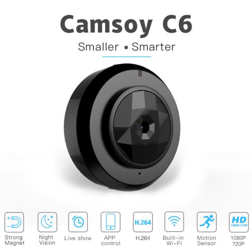 Camsoy C6 IP Mini caméra sans fil WiFi P2P Télécommande Night Vision caméscope