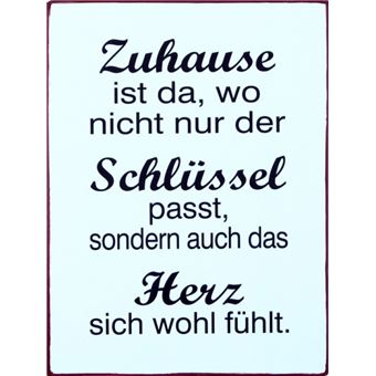 ChezSoi Poster Plaque En Métal Zuhause Ist Da, Wo Nicht Nur Der