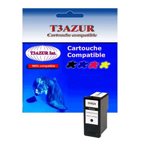 T3AZUR - Cartouche compatible DELL A966, A968, DH828, CH883 (592-10224, 592-10226) Noir