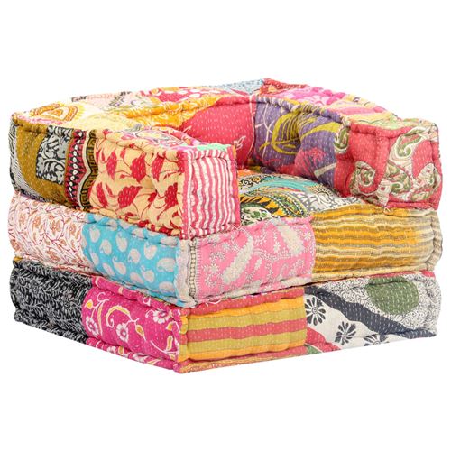 Chunhe Pouf modulaire Patchwork Tissu AB249414