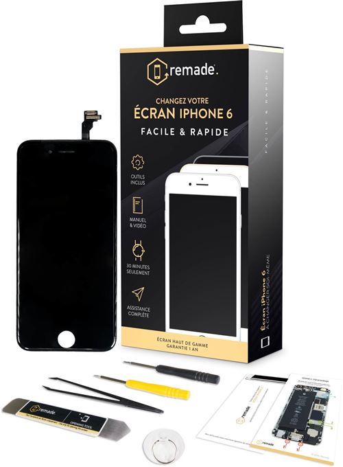 Kit de réparation écran iPhone 6 REMADE KSCRAPIPH 6 BK/R