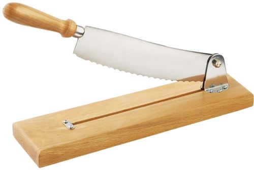 Tranche pain avec socle en bois