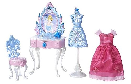 La coiffeuse enchantée de cendrillon - disney princesse - accessoires poupée mannequin