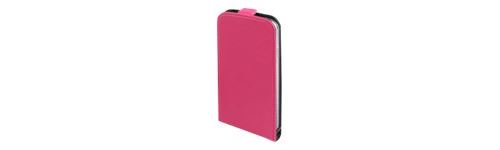 Xqisit Flipcover - Beschermhoes voor mobiele telefoon - synthetisch leer - roze - voor Samsung Galaxy S4