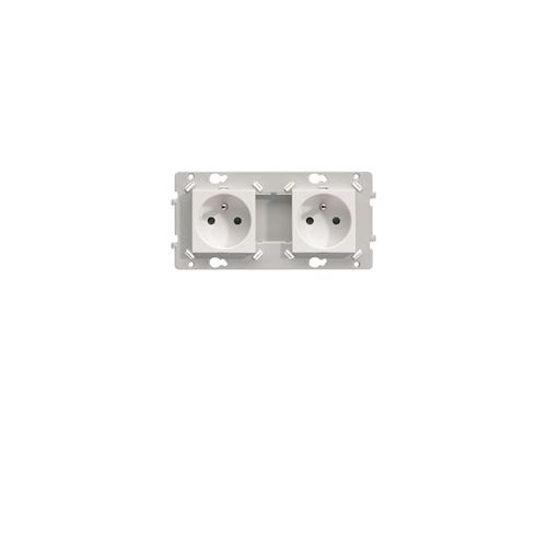 Hager Blanc Essensya Prise De Courant De Courant Double 2Pt