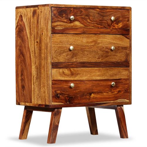 vidaXL Armoire latérale Bois de Sesham massif 60 x 35 x 76 cm