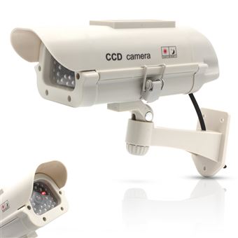 Cctv Camera De Surveillance Factice D Exterieur Solaire Avec Led