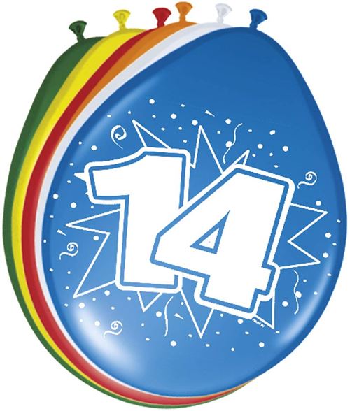 Folatex Zahlenballons 12In Latexballons 14 Jahr /8