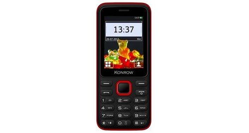 Konrow sweet - compact - ecran 2.4'' - double sim - radio fm - noir / rouge