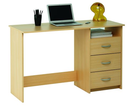 Demeyere 1000 Aristote Bureau Avec Niche 3 Tiroirs Panneau De