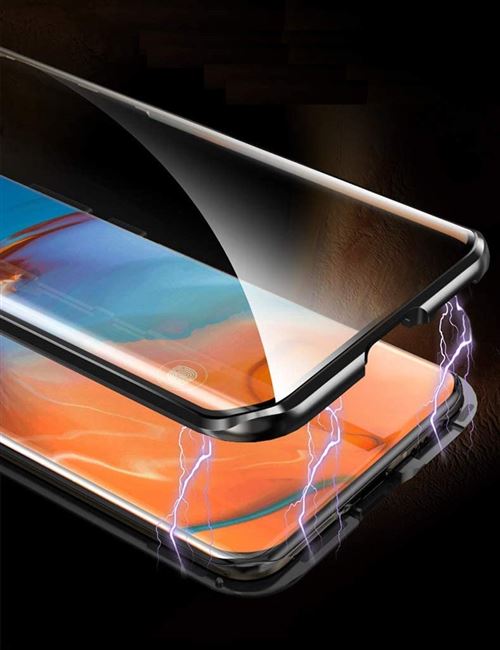 Coque Verre Trempe pour SAMSUNG Galaxy A51 Magnetique Transparente Protection Integrale (NOIR)
