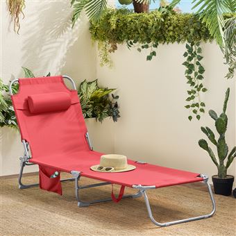 Sobuy Ogs35 R Chaise Longue Bain De Soleil Transat De Jardin