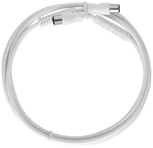 Câble de raccordement axing bak 992-00 [1x fiche antenne 75 ? - 1x prise antenne 75 ?] 10 m blanc