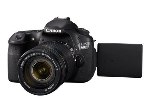 Canon EOS 60D - Appareil photo numérique - Reflex - 18.0 MP - APS-C - 1080p - 3x zoom optique objectif EF-S 18-55 mm IS