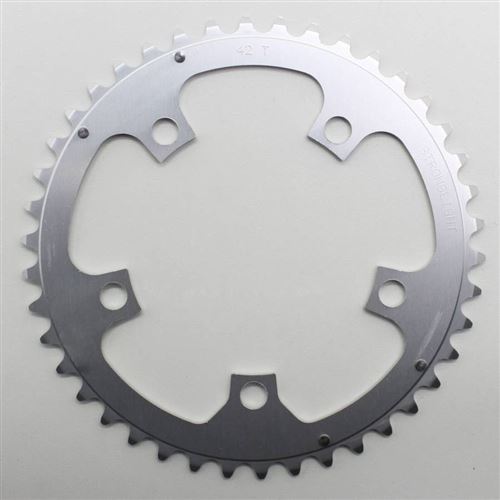 Plateau route 5bra 42dts d.110 compact interieur dural argent stronglight type shimano