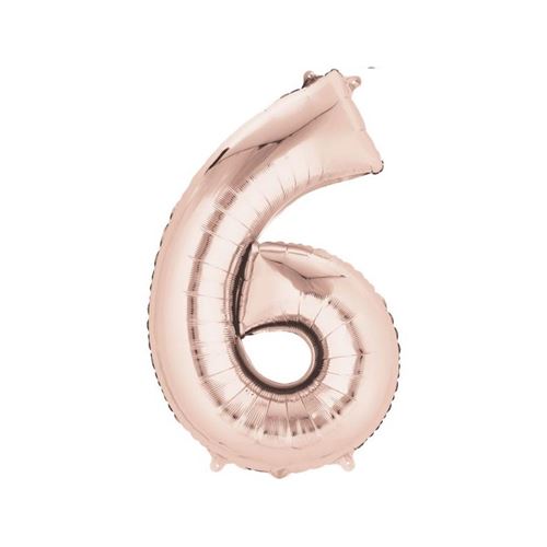 ballon chiffre 6 cuivre 88 cm