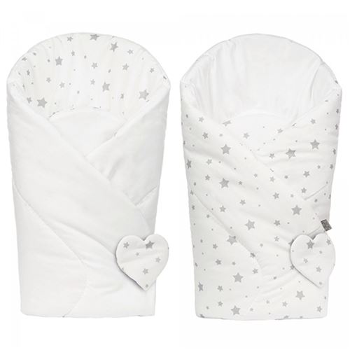 Sevira kids Gigoteuse d'emmaillotage réversible, STELLA Blanc 80x80 cm