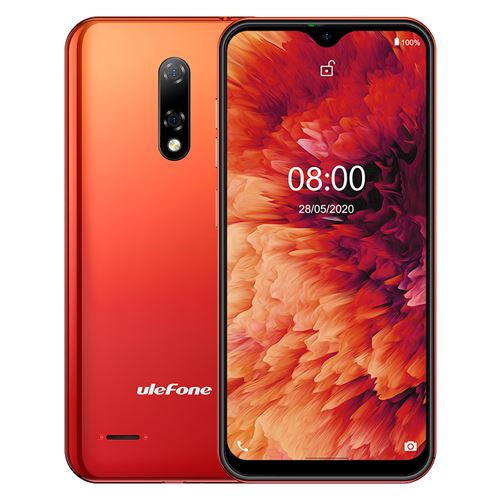 Smartphone Note 8P 5,5 pouces Android 10 double caméra arrière 2Go 16Go Orange