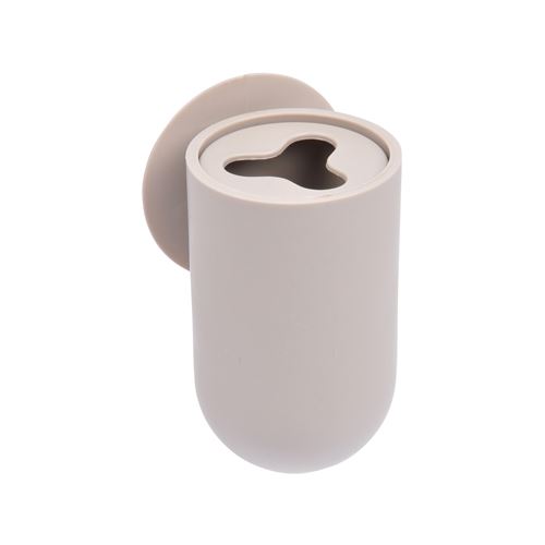 PARIS PRIX Gobelet Brosse &Agrave; Dent Ventouse ""vitamine Ii"" 11cm Taupe