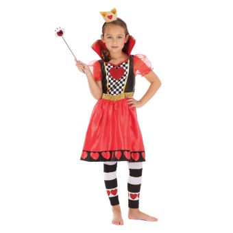 Deguisement reine top de coeur enfant