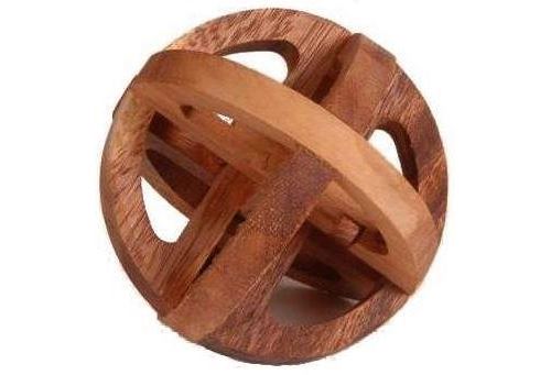 Rolling Globe 3D Wooden Puzzle Brain Teaser