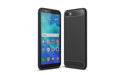 Coque pour Y5-2018 coloris noir brossé et aspect carbone
