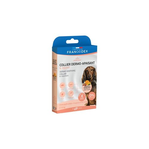 Collier Dermo-Apaisant et Repulsif Pour Chiots et Petits Chiens de 2 kg à 10 kg