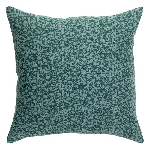 Coussin stonewashed Zeff vert de gris 80 x 80 cm Vivaraise