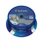 Disques Blu-ray Verbatim BD-R 25 Go 6x - Lot De 10, Surface Printable | Pour Graveur Blu-ray