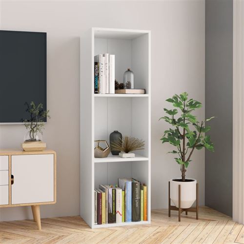 vidaXL Bibliothèque/Meuble TV Blanc 36 x 30 x 114 cm Aggloméré