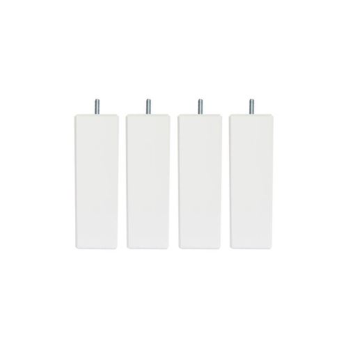 Jeu De Pieds Carres L 7 Cm X L 7 Cm H 14,5 Cm - Blanc - Lot De 4