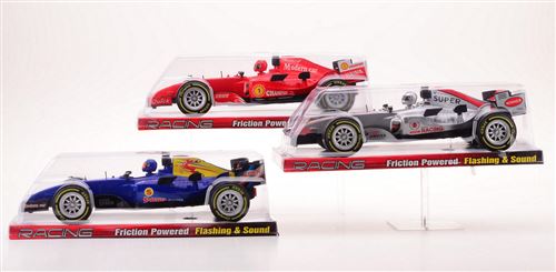 Voiture de course avec son et lumière 3 couleurs ass +/- 34,5cm