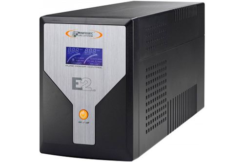 INFOSEC E2 LCD - UPS - 220/230/240 Volt wisselstroom V - 1050 Watt - 1500 VA - 9 ampère-uur - RS-232, USB - uitgangen: 6
