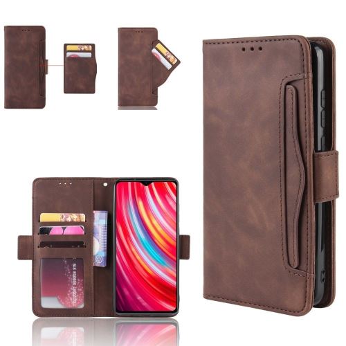 Etui Samsung Galaxy A21s Portefeuille Brun Coque Housse En Cuir Pu - 5 Emplacement Cartes Marron hfs-house®