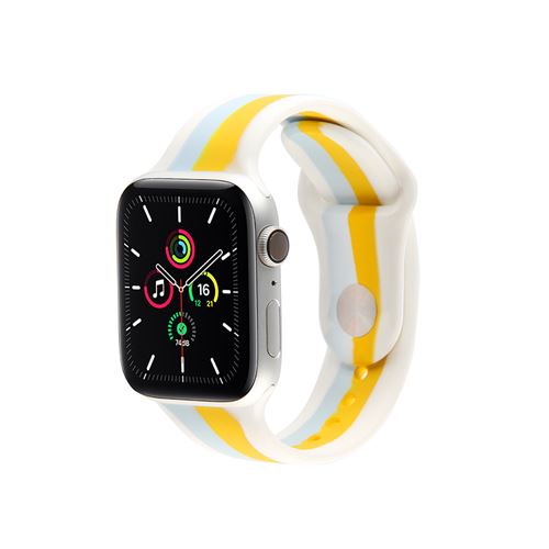Bracelet en silicone avec coque de protection pour Apple Watch Series 6/ SE/ 5/ 4 40mm - Multicolore#16(Taille S/M)