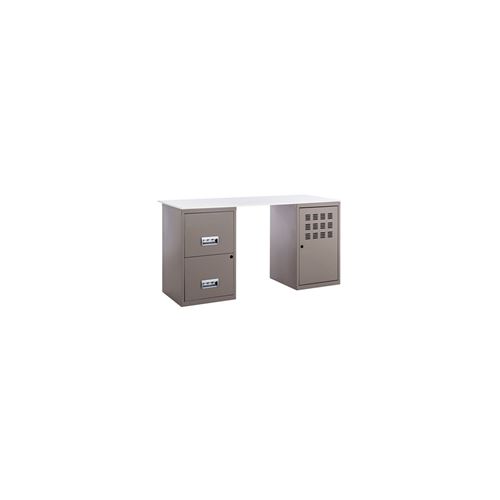 Pierre Henry - Bureau design en métal Taupe