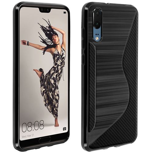 Coque pour huawei p20 protection silicone souple s-line - noir