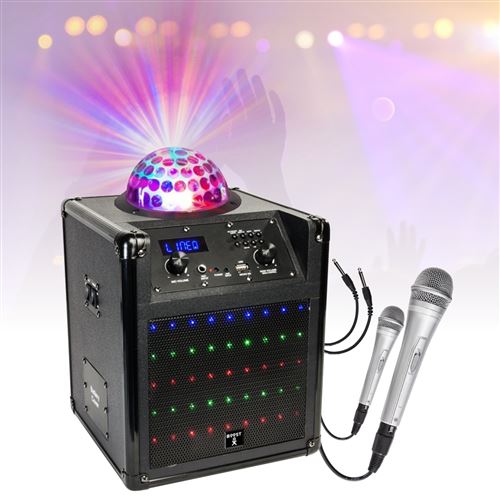 Enceinte sans fil Karaoke Enfant BOOST-KUBELED-BK Bluetooth USB - Jeu de  Lumière Astro intégré - 2 Micros - Télécommande - Soirée, Enceintes, baffle  et amplis DJ, Top Prix