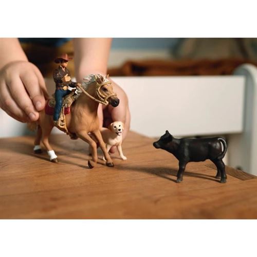 SCHLEICH FARM WORLD Coffret Cowgirl Et Tonneaux De Racing 42576 Cheval Rodeo EUR 27,50 - FR