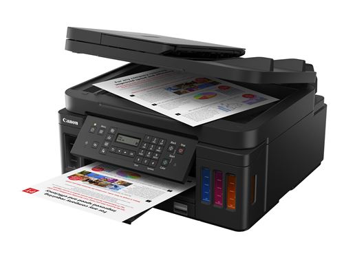 Canon PIXMA G7050 - Imprimante multifonctions - couleur - jet d'encre - rechargeable - A4 (210 x 297 mm), Legal (216 x 356 mm) (original) - A4/Legal (support) - jusqu'à 13 ipm (impression) - 350 feuilles - 33.6 Kbits/s - USB 2.0, LAN, Wi-Fi(n)