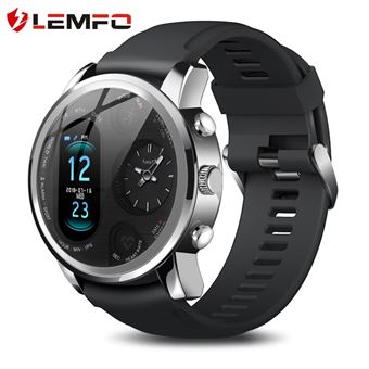 Lemfo T Pro Montre Connect E Double Fuseau Horaire Hommes Sport Tanche Fr Quence Cardiaque