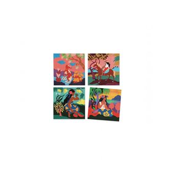 Kit créatif Djeco - Cartes à peindre - La Polynésie - 4 pcs