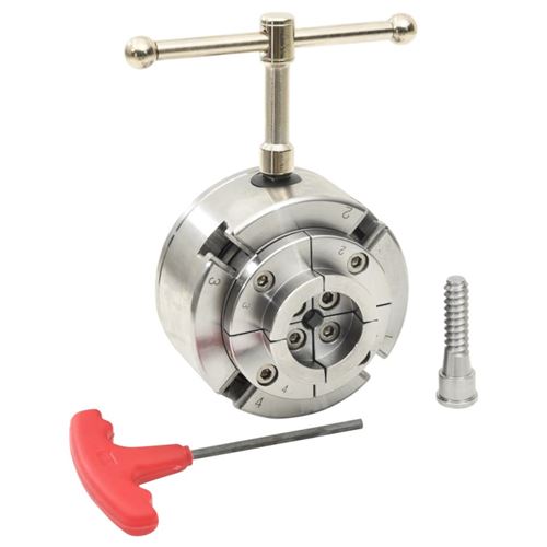 Mandrino Per Legno A 4 Griffe M33 In Acciaio Argento 96 Mm - Vidaxl