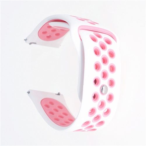 Non Communiqué Rose/Blanc Bracelet En Silicone Creux 20Mm Bicolore Pour Samsung Galaxy Watch 42Mm/Gear Sport S2