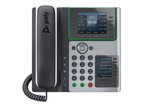 Poly Edge E400 - Téléphone VoIP avec ID d appelant/appel en instance - (conférence) à trois capacité d appel - SIP, SDP - noir