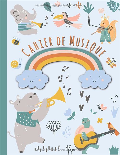 Cahier De Musique Narratik 10 Portées 48 Pages 17 X 22 Cm Grands Carreaux Seyes