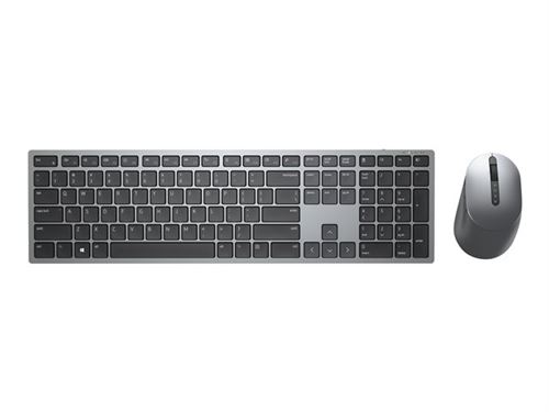 Dell Premier Wireless Keyboard and Mouse KM7321W - Toetsenbord en muis set - draadloos - 2.4 GHz, Bluetooth 5.0 - AZERTY - Belgisch - titaniumgrijs